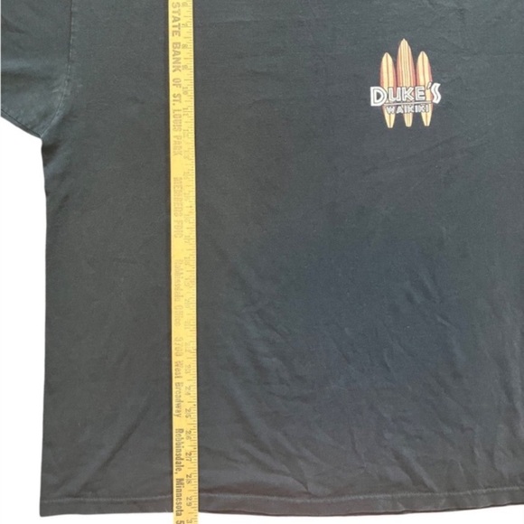 VTG Dukes Waikiki Surfboard Anvil Tee Crew Neck Short Sleeve 2X Faded Distressed - Picture 5 of 5